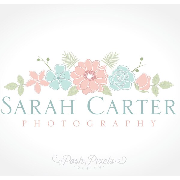 Floral Logo, Flower Logo, Photography Logo, Business Branding