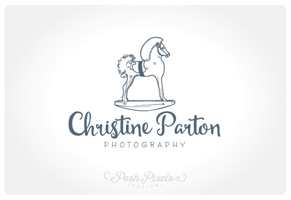 Logo Design Premade Rocking Horse Logo Horse Logo Etsy