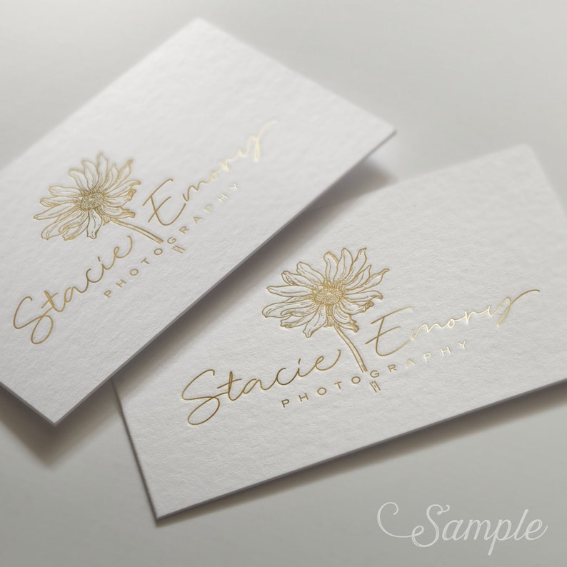Logo Design Daisy Logo Flower Logo Floral Logo Watermarks Etsy