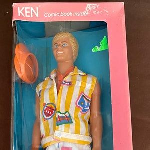 NIB Vintage 1987 California Ken Doll Barbie Boyfriend Comic Book Hat Clothes