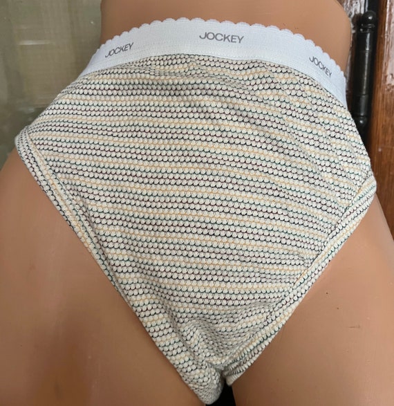 Vintage Jockey for Her 100 % Cotton Multi-colored Hi-leg Panties Briefs 7 L  -  Australia