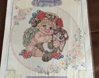 NIP Dreamsicles Bunny Love Cross Stitch Embroidery Kit 5-1/4" x 5" Sealed