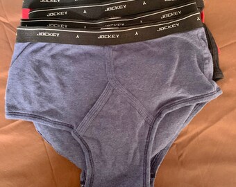 4 Vintage Jockey Multi-Colored Full Rise Briefs Signature Waist Striped 38