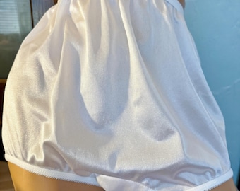 Vintage Carole White High Waist Höschen Slip Oma Sissy 10