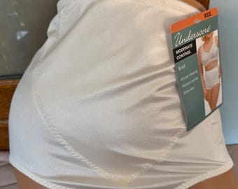 Braguita tipo faja de talle alto Underscore color marfil brillante, talla 3XL, nueva con etiquetas.