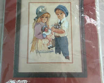 Kit de punto de cruz Vintage Needle Treasures Spring and Lance sellado Crewel 00543