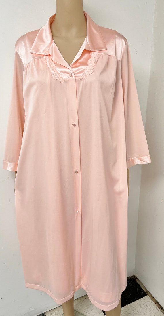 Vintage Vanity Fair Pink Gown Robe Set Peignoir Sh