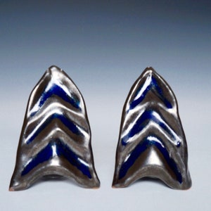 Handmade Salt and Pepper Shaker, Art Deco Handmade Salt and Pepper Shakers, Ceramic Salt and Pepper Shakers