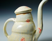 Handmade Stoneware Teapot, Unique Handmade Teapot, Whimsical Handmade Teapot, Teapot Collection, Alice Wonderland Teapot, Take It To The Top