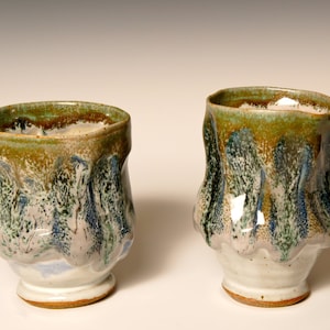 Set of Handmade Ceramic Cups, Unique Cup Set, Handmade Clay Cups, Gift Set, Handmade Ceramic Cup Set, Stoneware Cups: Northern Lights, Artsy
