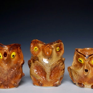 Porcelain Owl Pitcher, Handmade Ceramic Owl Pitcher, Owl Creamer, Owl Gift, a Hoot
