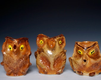 Porcelain Owl Pitcher, Handmade Ceramic Owl Pitcher, Owl Creamer, Owl Gift, a Hoot