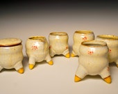 Handmade Ceramic Creamer Set, Handmade Stoneware Cup Set, Unique Ceramic Gift, Unique Cups, Ceramic Creamer and Cup Set: Take It To The Top