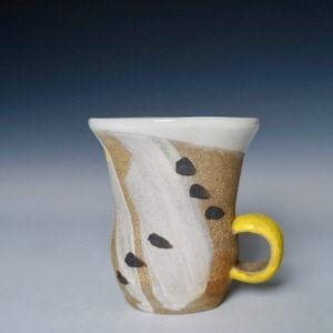 Handmade Unique One Finger Ceramic Mugs, Coffee Lover Gift, Tea Lover Handmade Gift, Ceramics Tea Cup
