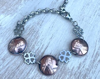1980s Penny Bracelets - Choose Your Year 1980 1981 1982 1983 1984 1985 1986 1987 1988 1989