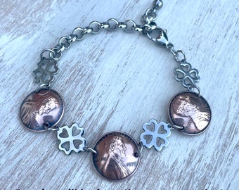 1920s Penny Bracelets - Choose Your Year 1920 1921 1923 1924 1925 1926 1927 1928 1929