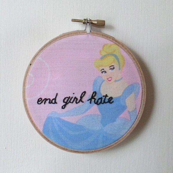 Not Your Princess - Disney Feminist Art - Embroidery