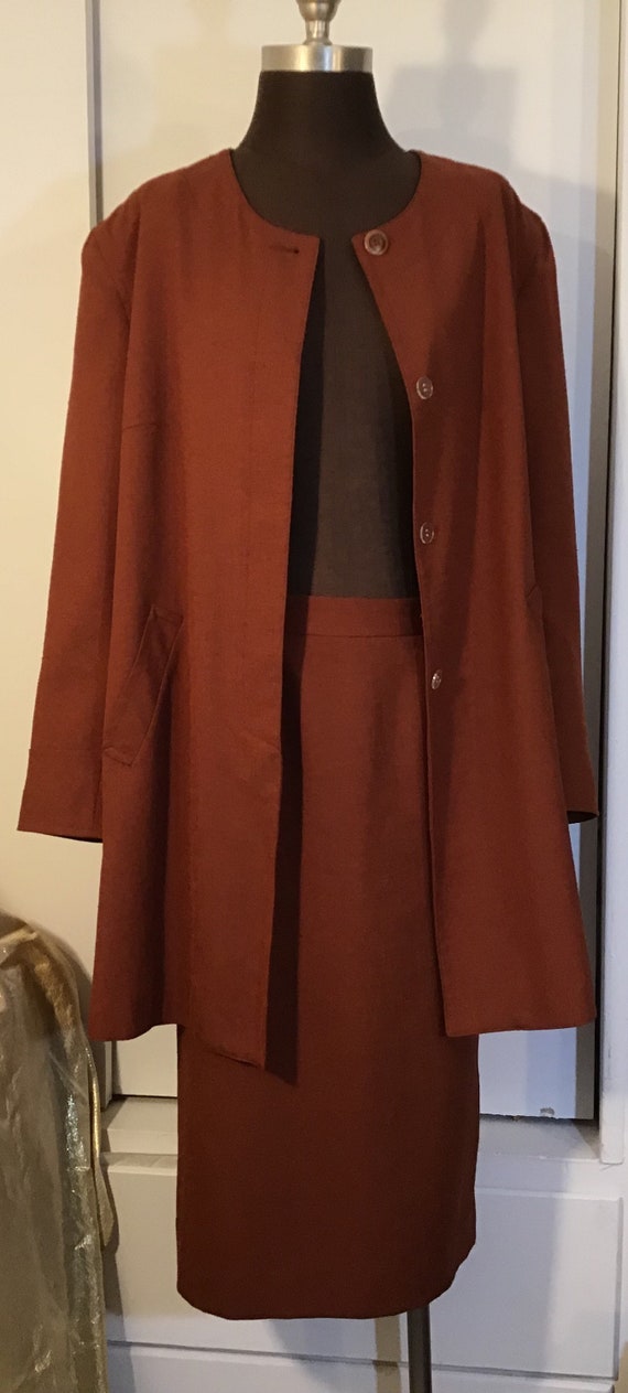 Lilli Ann 1950’s Coat Jacket Suit Siena Rust Large