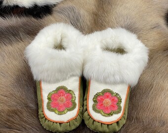 women's beaded moccasin boots