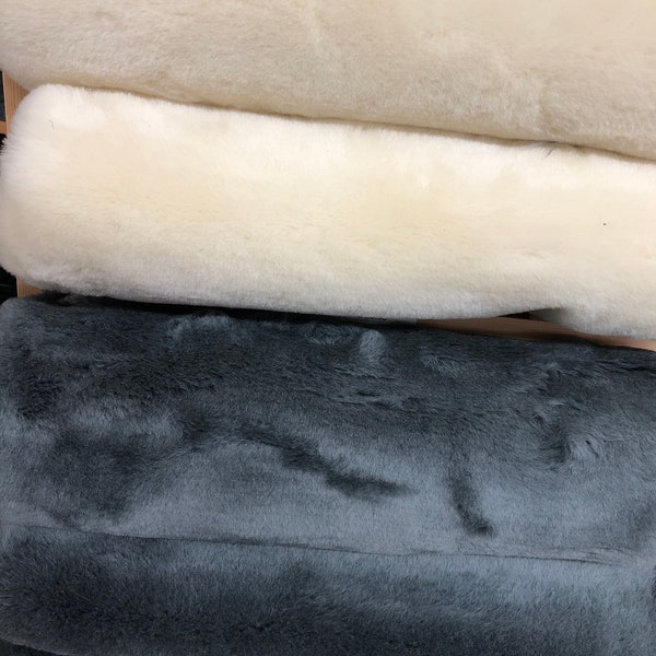Wool Shearling 100%   ( 3/4 inch thick)
