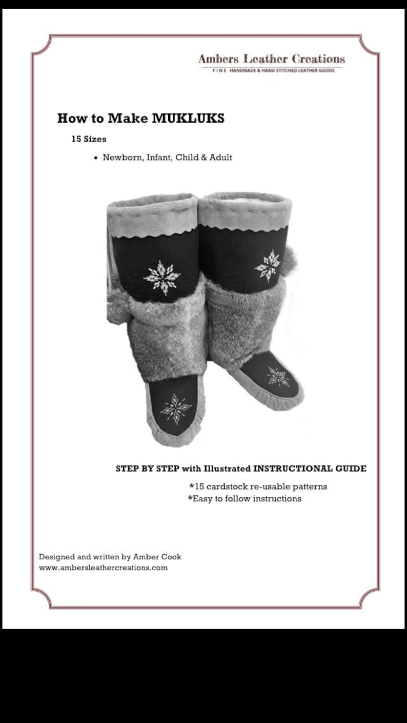 How to make Mukluks Step by Step Instructional Guides Easy | Etsy
