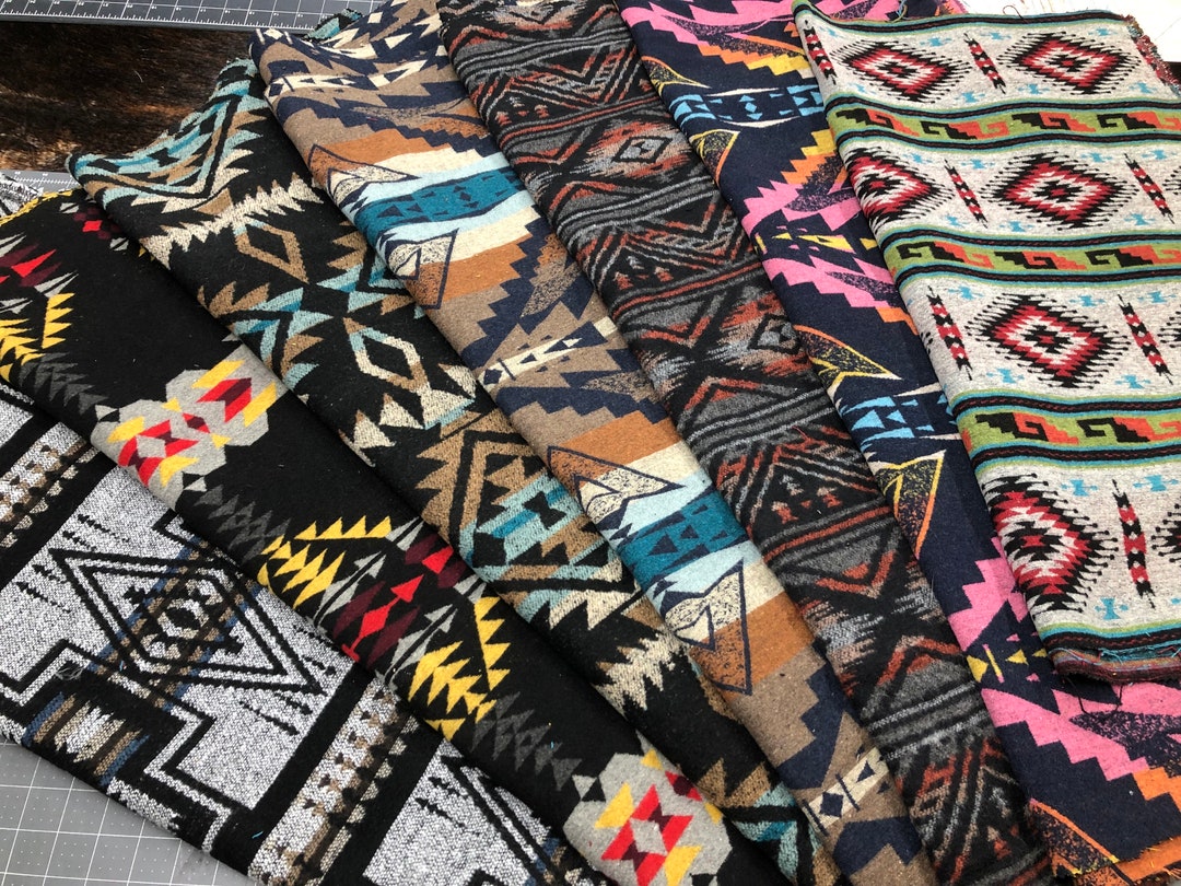 Southwestern Aztec Wool Blend Fabric - Etsy