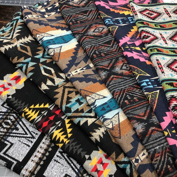 Southwestern Aztec Wool Blend Fabric