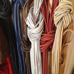 LEATHER LACES ~72" x 1/8 leather shoe / boot laces