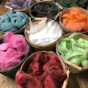 Caribou hair Fur for Tufting, artisan hand dyed