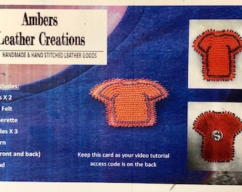 DIY Beaded Orange T Shirt Kit