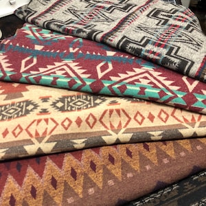 Southwestern Aztec Wool Blend Fabric