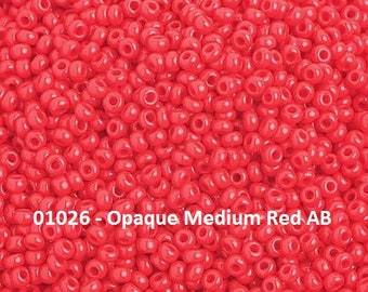 RED + ORANGE SELECTIONS Glass Czech seed beads 10/0 - 20 gram -