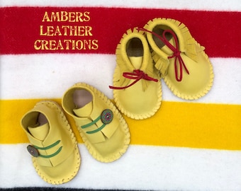 DIY Infant Deerskin Moccasins (2 styles)