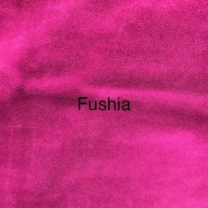 Suede Leather Splits cow hides 1.5-2 oz. Fushia