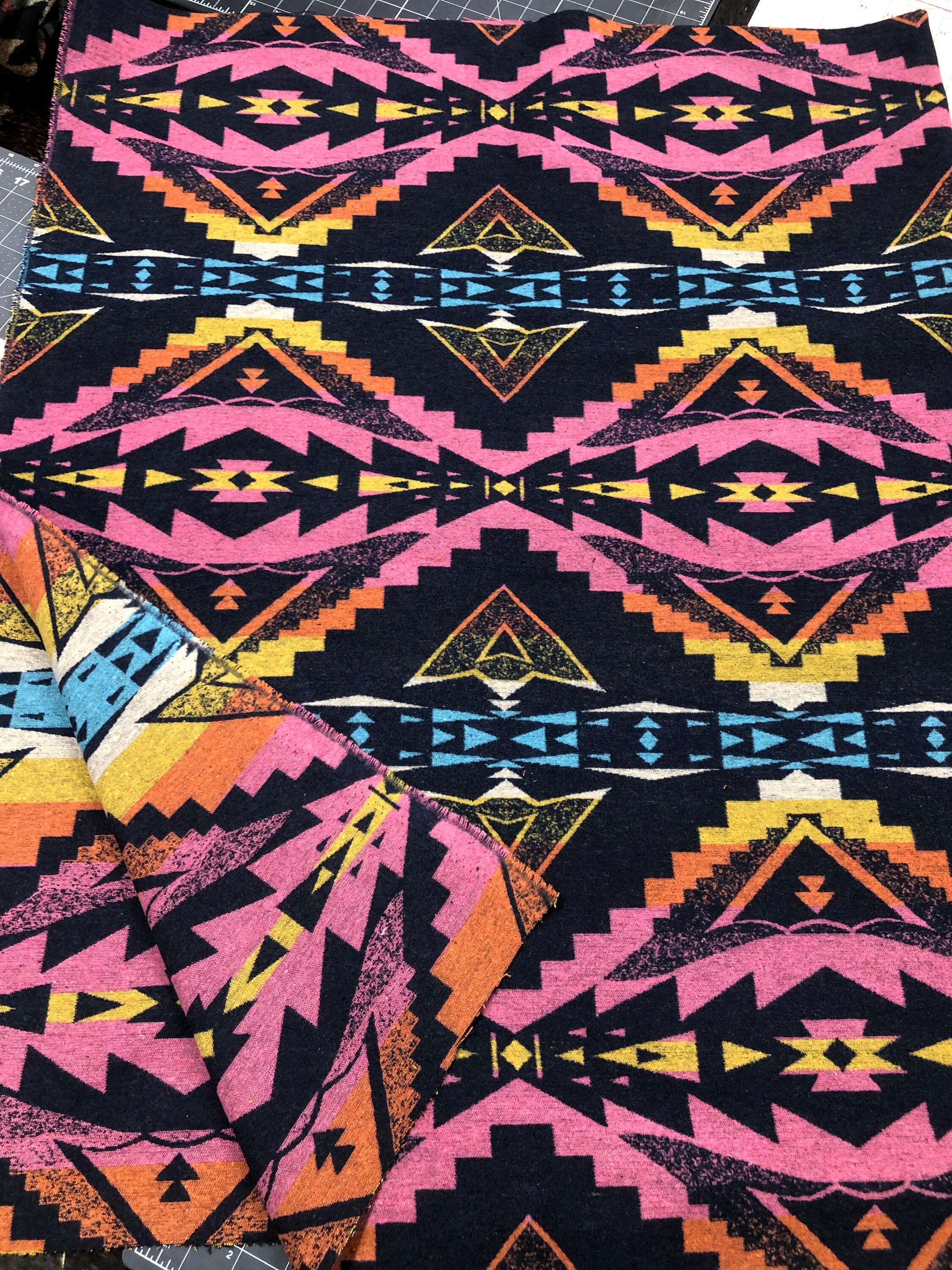Southwestern Aztec Wool Blend Fabric - Etsy
