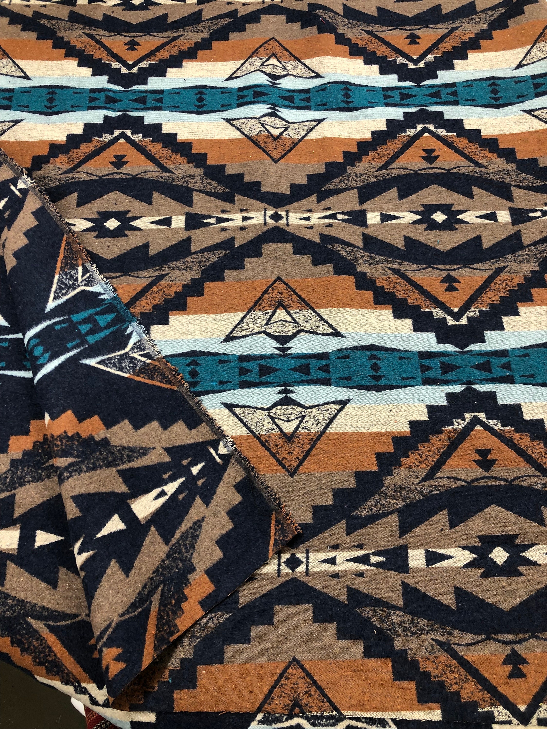 Southwestern Aztec Wool Blend Fabric - Etsy