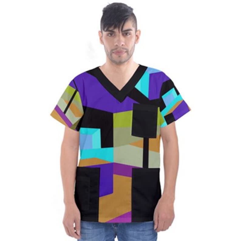 Mens Scrub Top, Scrub Top, Scrubs, Mens Scrubs, Funky Scrubs, Fun Mens