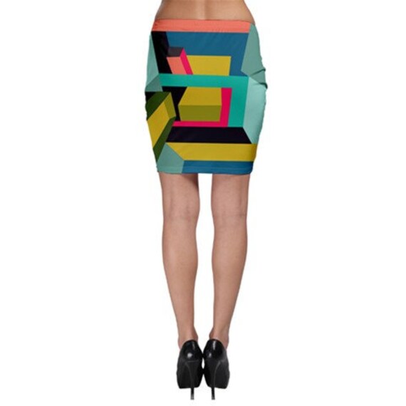 Bodycon Skirt Ladies Contour Skirt Knee 