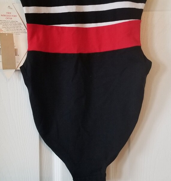 Vintage JAZZERCISE Women's Size S Black, Red & Wh… - image 7