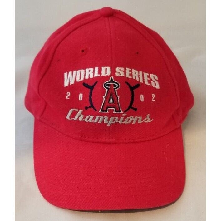 Red Los Angeles Angels 2002 World Series New Era Elite T-Shirt 2XL