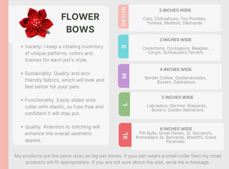 「Paw-some In Pink」足跡柄犬用蝶ネクタイ、取り外し可能な首輪アクセサリー、ピンクの花のリボン 画像 7
