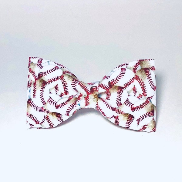 The 'Home Run!' Bow Tie Dog Bow Cat Bowtie Baseball Pet Bowtie Sport Bow Tie Summer Bow Spring Collar Bow Elastic Removable Collar Accessory