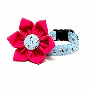 Collare per cani e gatti "Spring Oasis" con fiocco floreale, collare per cani e gatti da ragazza, motivo floreale, accessorio per collare, rimovibile