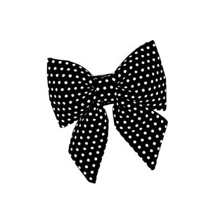 The ‘Dotted Delight’ dog bow, cat bow, sailor bow, polka dots, bow for girl dog, collar add on, girl puppy, wedding bow tie, elastic pet bow