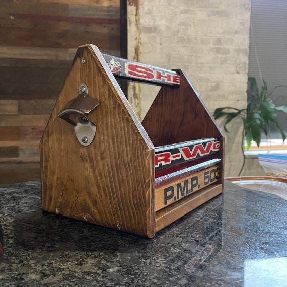 Custom Hockey 6Pack Beer Carrier Salvaged Hockey Sticks Etsy
