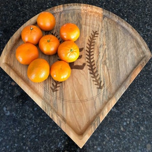 Baseball Diamond Serving Tray - For Father’s Day, Dad, Coaches Gift, Man Cave or Bar - Optional Custom Logo Engraving
