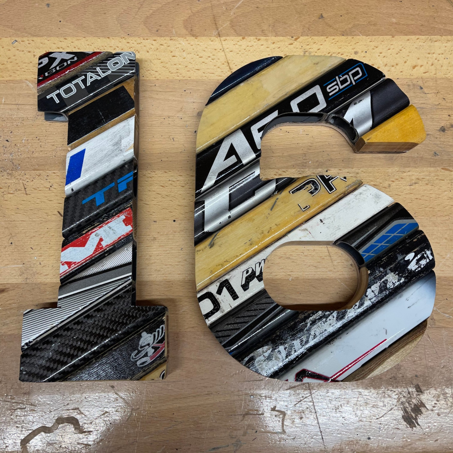 Custom Hockey Numbers Letters or Symbols Made With Salvaged Etsy