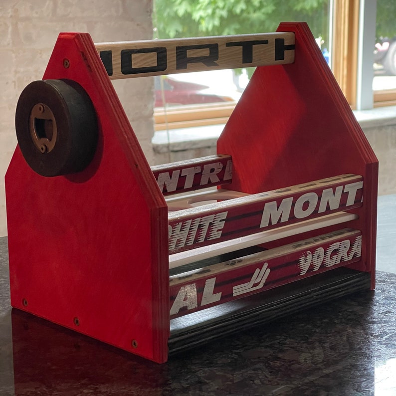 Custom Hockey 6pack Beer Carrier Salvaged Hockey Sticks Etsy