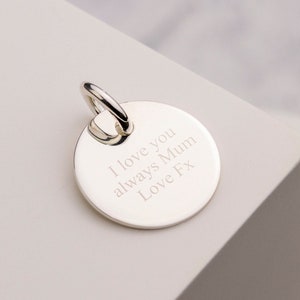 Real silver hotsell engraved necklace