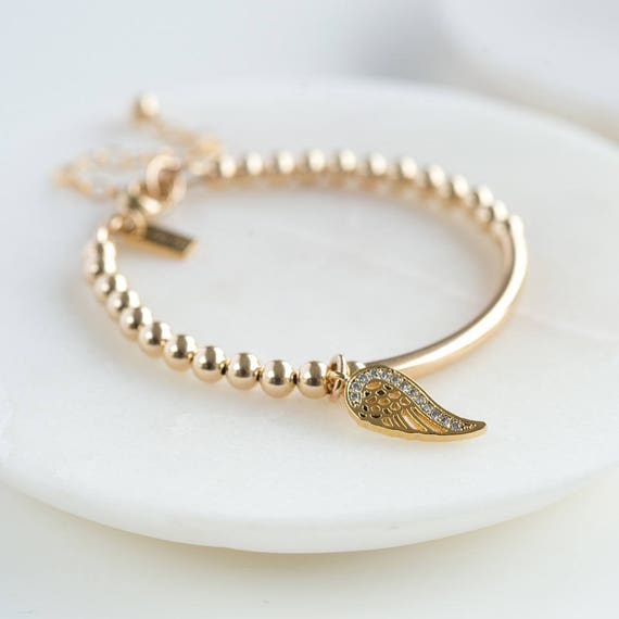 Gold christening bracelet best sale